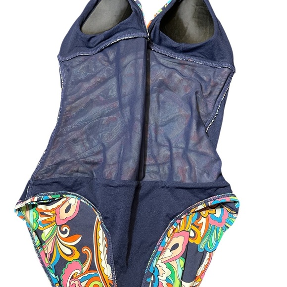 Tommy Bahama Blue and Orange Paisley Bodysuit - Picture 4 of 8